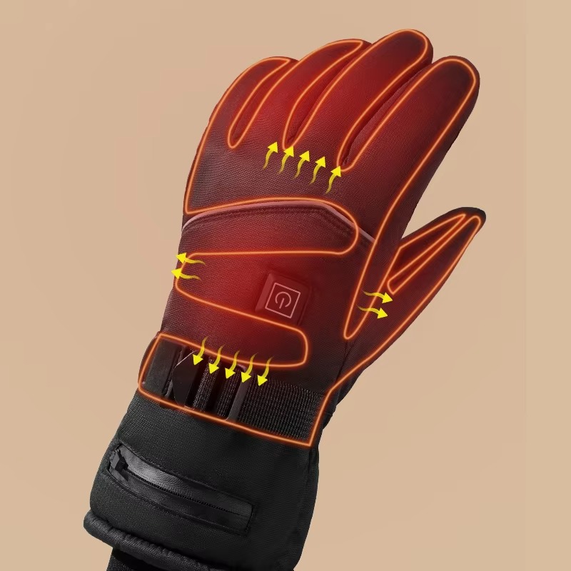Ski Glove Waterproof - Rękawice narciarskie elektryczne z podgrzewaniem, wodoodporne,
